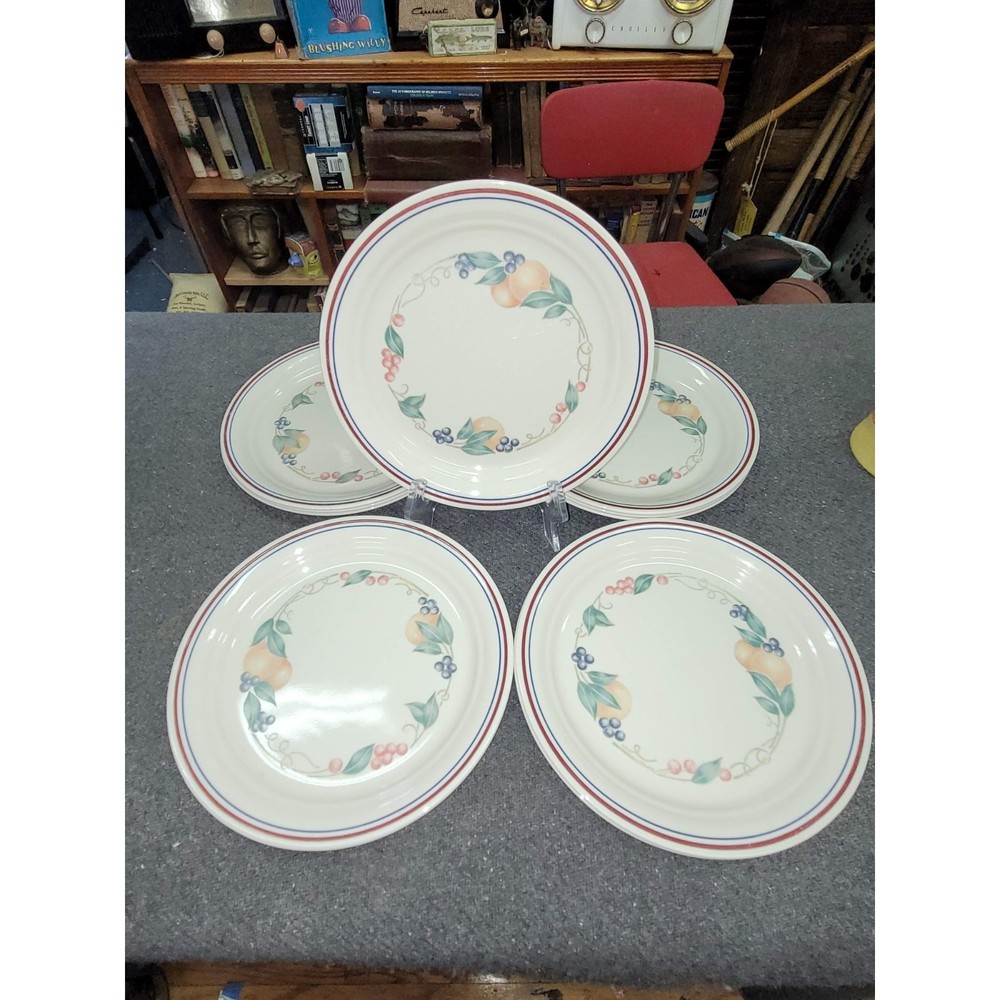 5 pcs Corelle Abundance Oranges and Grapes Lunch Plates